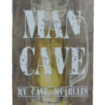 Metalen bord Mancave my cave — foto 1