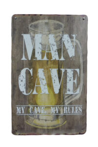 Metalen bord Mancave my cave