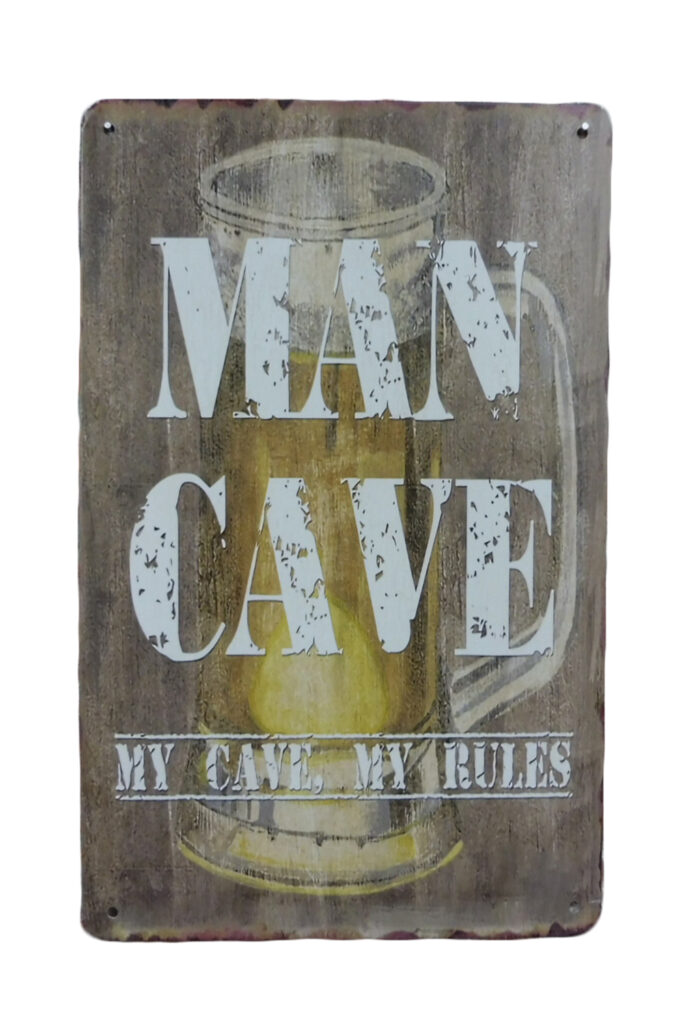 Metalen bord Mancave my cave
