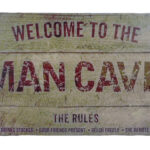 Metalen bord Mancave the rules