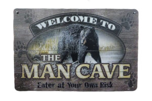 Metalen bord Welcome to the mancave