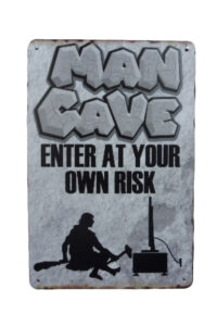 Metalen bord Mancave caveman