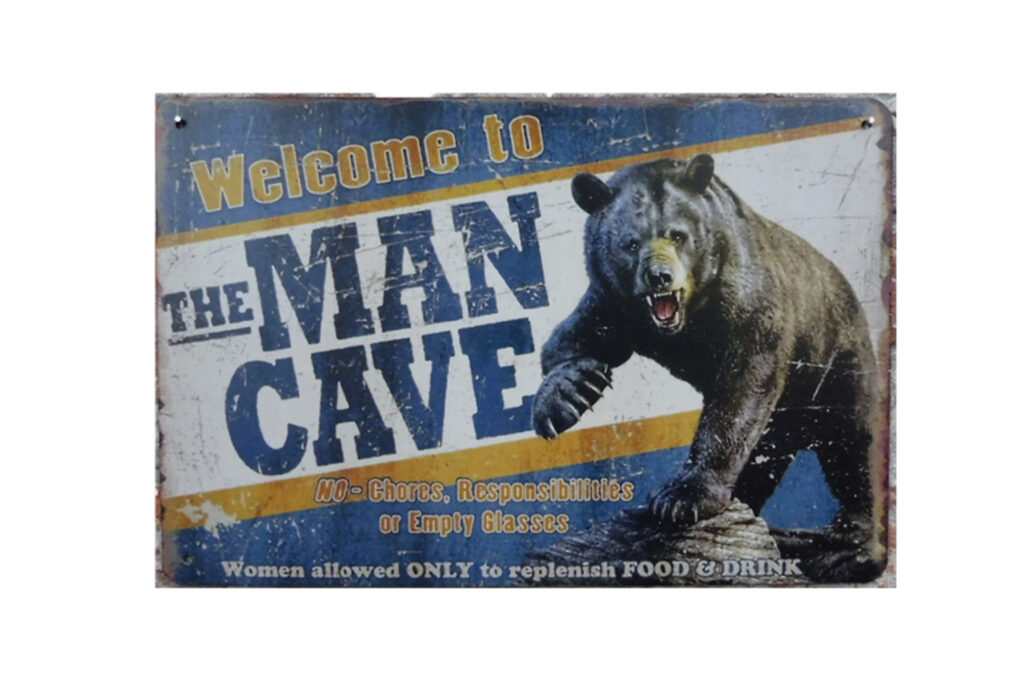 Metalen bord Welcome to the mancave