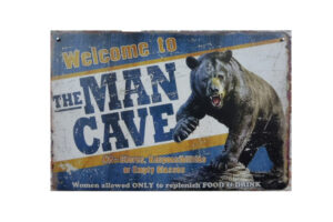 Metalen bord Welcome to the mancave