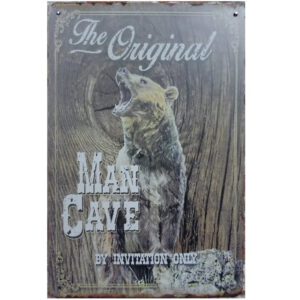Metalen bord The original mancave