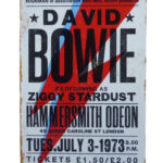 Metalen bord David Bowie