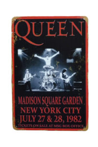 Metalen bord Queen madison square