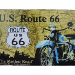 Metalen bord US route 66