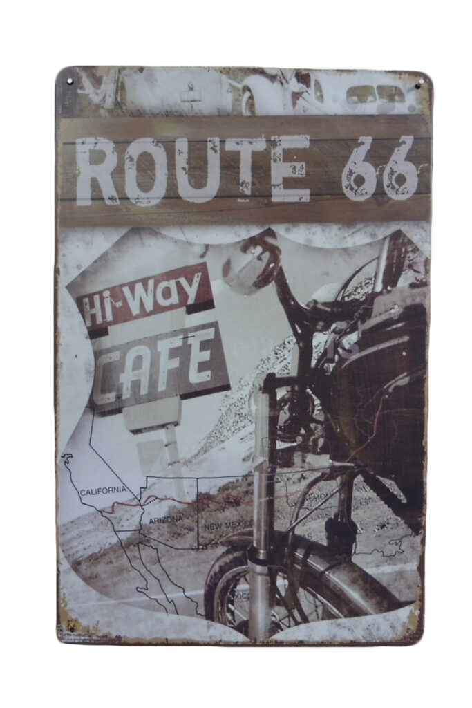 Metalen bord Hi-way cafe