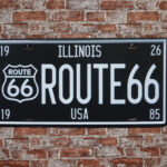 Metalen bord route 66 Illinois — foto 2