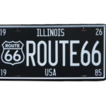 Metalen bord route 66 Illinois