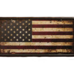 Metalen bord USA vlag