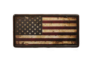 Metalen bord USA vlag
