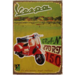 Metalen bord Vespa italie