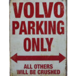 Metalen bord Volvo parking