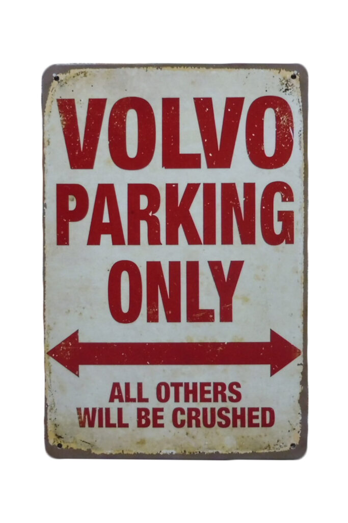 Metalen bord Volvo parking