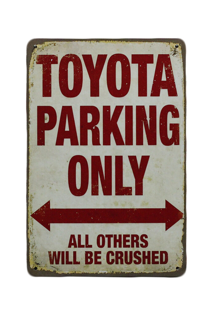Metalen bord Toyota parking