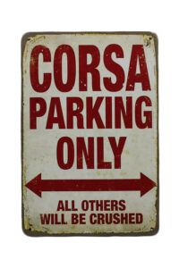 Metalen bord Corsa parking