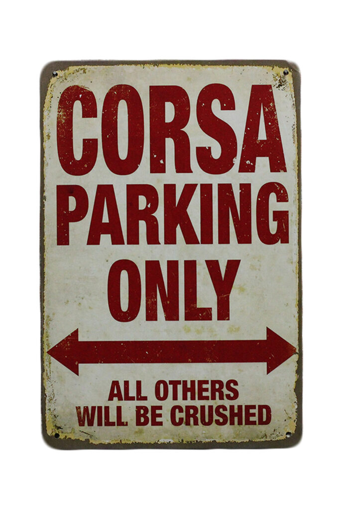 Metalen bord Corsa parking