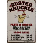 Metalen bord Busted Knuckle