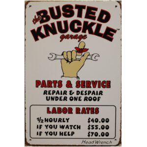 Metalen bord Busted Knuckle