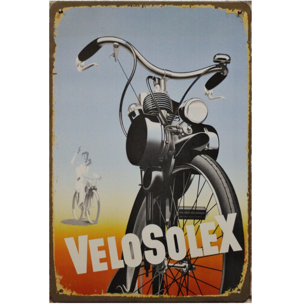 Metalen bord Velosolex