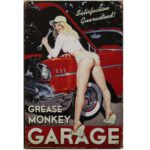 Metalen bord Garage grease monkey — foto 1