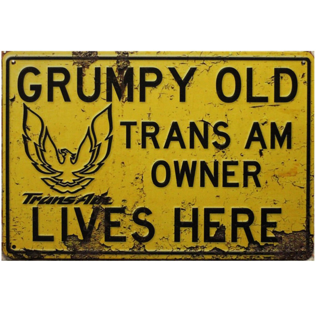 Metalen bord Grumpy old trans
