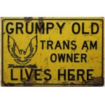 Metalen bord Grumpy old trans