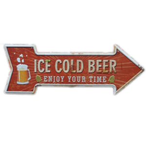 Metalen bord Ice cold beer - R