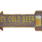 Metalen bord Ice cold beer - L