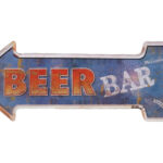 Metalen bord Beer bar - L