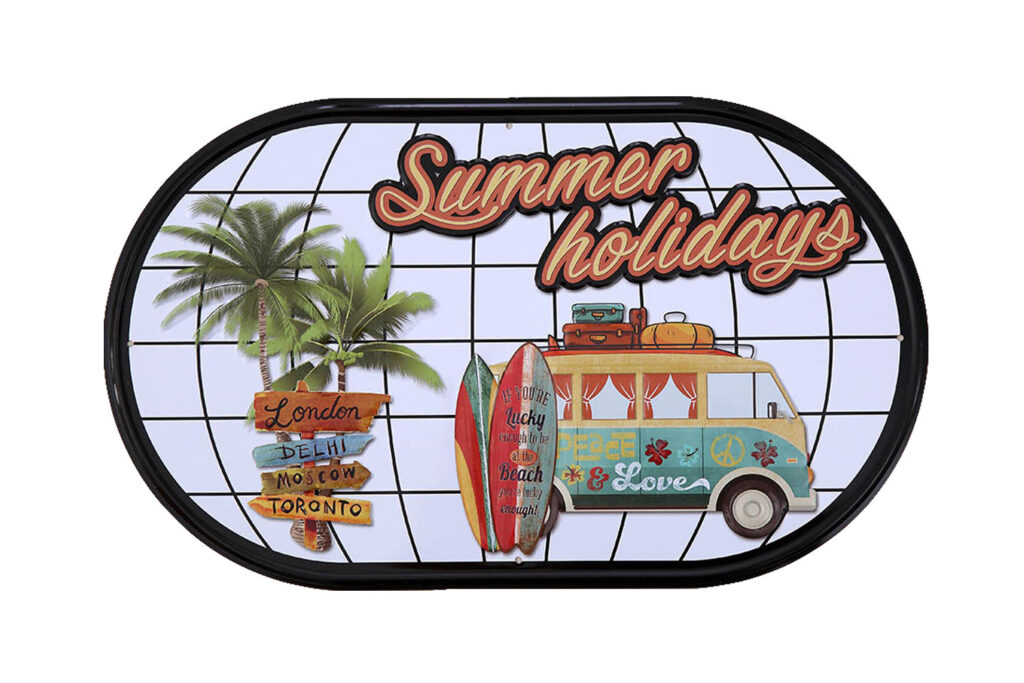 Metalen bord Summer holidays