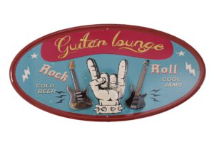 Metalen bord Guitar lounge
