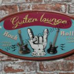 Metalen bord Guitar lounge — foto 2