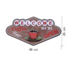 Metalen bord Welcome coffee — foto 2