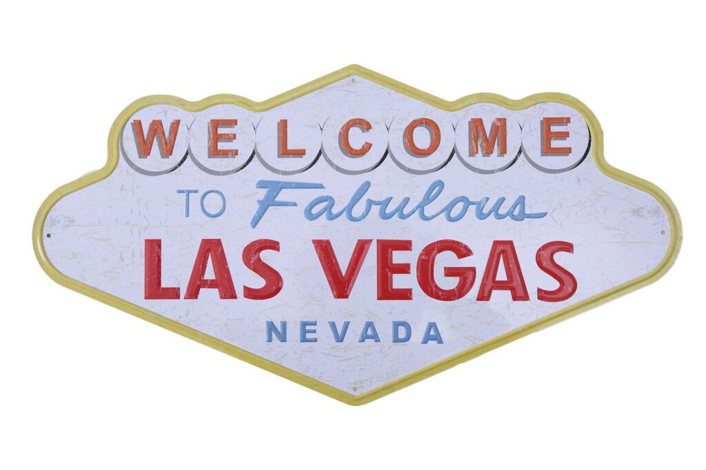 Metalen bord Las Vegas