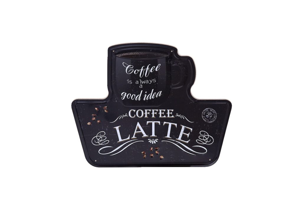Metalen bord Coffee latte