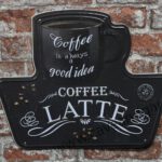 Metalen bord Coffee latte — foto 3