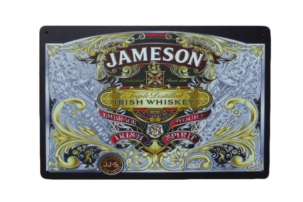Metalen bord Jameson irish whiskey