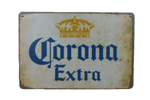 Metalen bord Corona extra