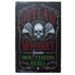 Metalen bord Outlaw whiskey