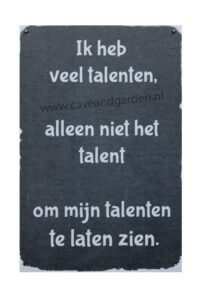 Metalen bord Talenten