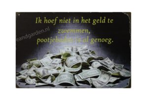 Metalen bord Pootjebaden