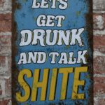Metalen bord Lets get drunk — foto 2