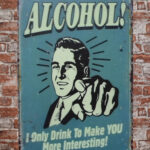 Metalen bord I only drink — foto 2