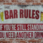 Metalen bord Bar rules — foto 2