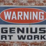 Metalen bord Waring genius — foto 2