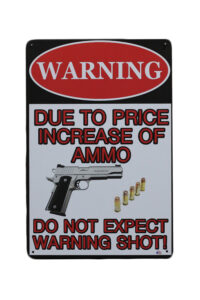 Metalen bord Warning do not