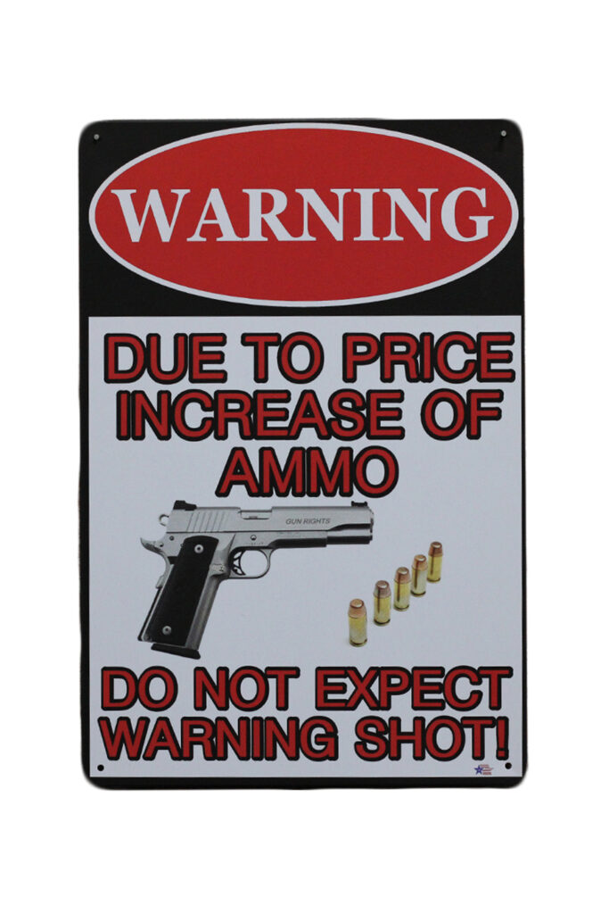 Metalen bord Warning do not